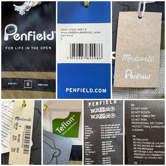 Madewell x Penfield Kasson Jacket Dark Olive Size S NEW - Picture 16 of 16